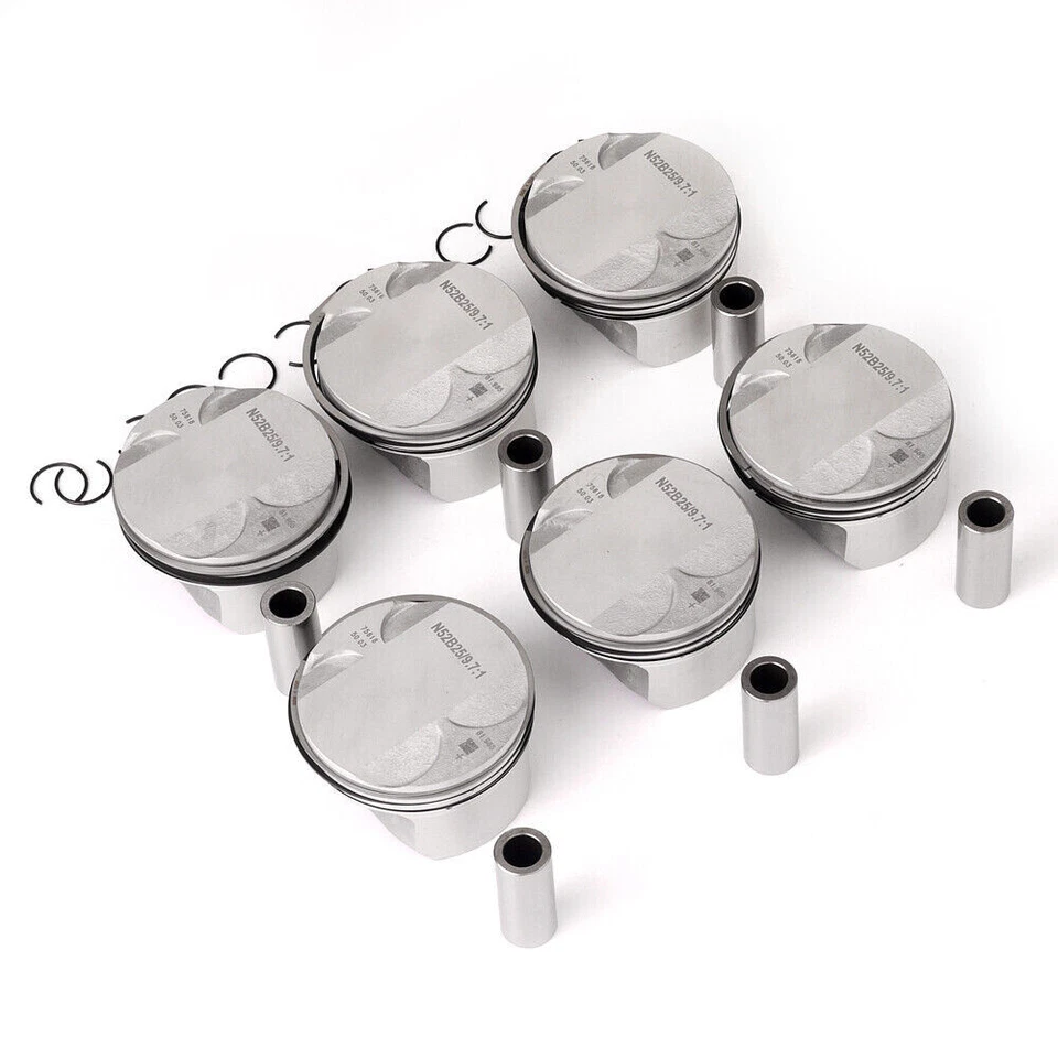 6x Pistons Rings Set STD Low Compression 9.7:1 For BMW E60 E90 325i 523i N52B25 - Image 3 of 4
