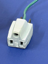2-Prong to 3-Prong Ground OUTLET Converter ADAPTER Non-Polarized PLUG 65-0