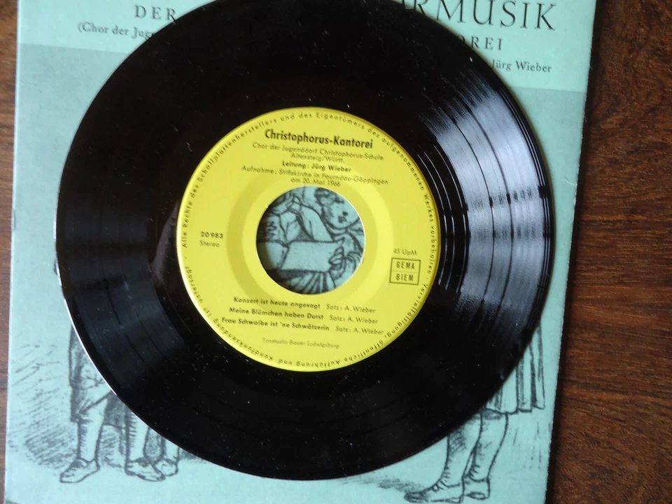 Schallplatte-Single - Weltliche Chormusik -Christophorus Kantorei - Bild 3 von 3