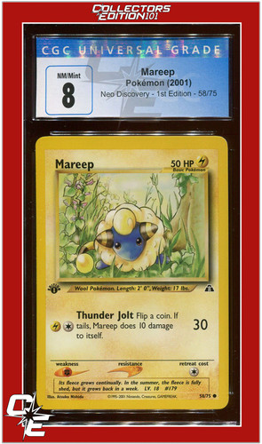 Mareep (1st Edition) graded CGC 8 for sale on eBay