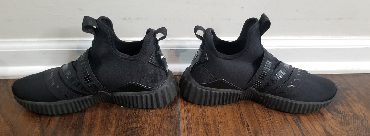 Puma Defy Mid Training Womens Black Sneakers Athletic Shoes Glossy