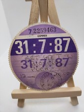 Puch Motorbike Bike Stamped 1987 Old Original Road Car Cars Tax Disc Discs 87