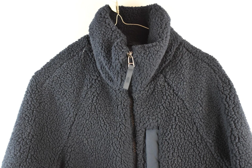 Marks & Spencer Womans Blue Long Parka Jacket Fleece Softshell Size 6 - Image 2 of 4