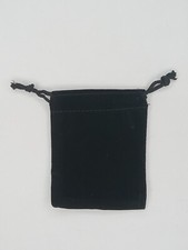 Black Velvet 3" x 4" Dice Bag Jewelry Coin Small Items