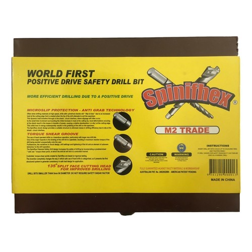 Safety Drill Bits HSS For Wood or Metal - Imperial, Positive Drive, Spinifhex - Picture 24 of 24