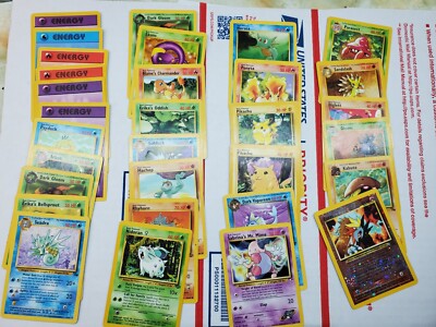 2000 pokemon card lot 1999-2000 Pokemon Card Lot 30+ Cards~ Vintage ~ L@@K! READ DISCRIPTION