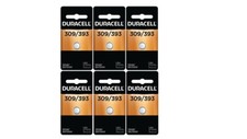 6 309/393 Duracell Silver Oxide Batteries G5, SR48, G5A, SR754, SR754W, LR750
