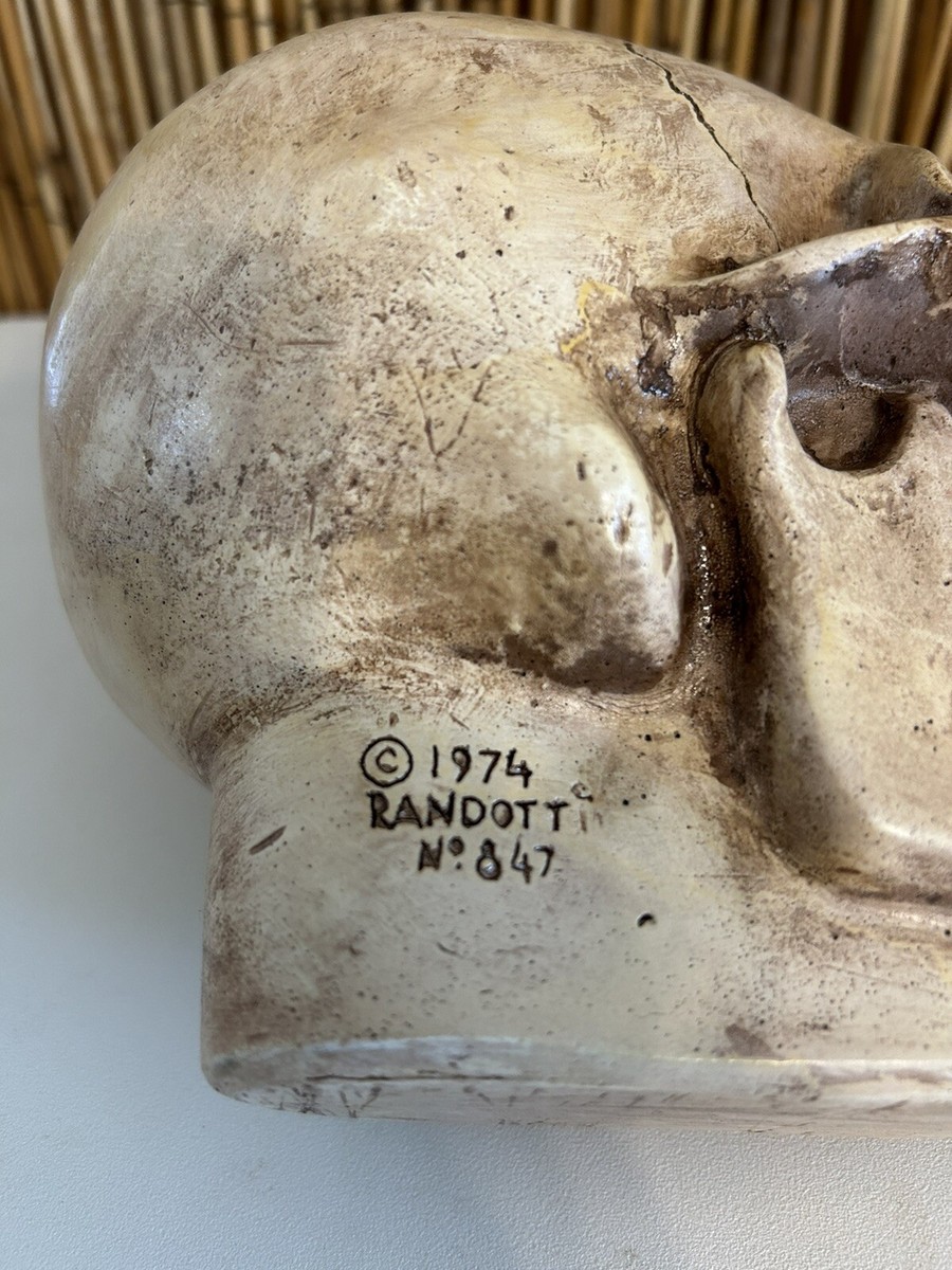 RANDOTTI ORIGINAL LAUGHING SKULL MARKED # 847 STILL GLOWS IN