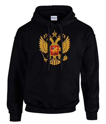 Russland Wappen Rossija Russia  Schwarze Hoodies Kapuzenpullover -3244-SW