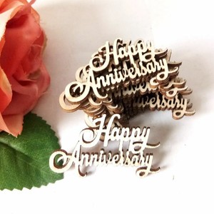 15pcs De Madera Feliz Aniversario Boda Fiesta Accesorios Hagalo