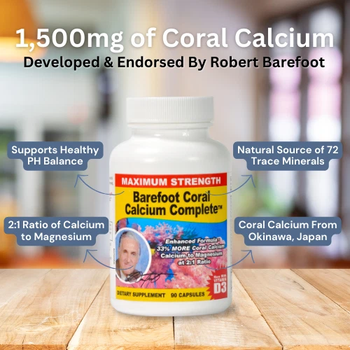 Calcio Coral Descalzo Completo - Bob Descalzo 90 Cápsulas - 1500mg Coral Calcio Foto 4 de 4