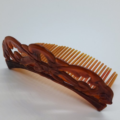 Antique Victorian Celluloid Spanish Hair Tiara Comb Mantilla Faux Tortoise Shell - Picture 3 of 10