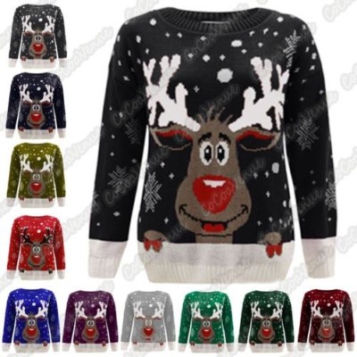 Bambini BAMBINE NUOVI Renna Star a Maglia Maglione Natale Bambini Novità Natale Maglione