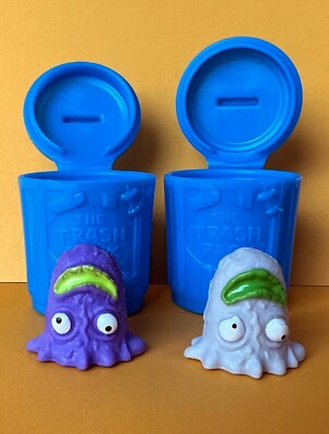 Trash Pack 2 Pus Plop Purple White Bin Monsters Series 3 Moose Toys Lot 495, 497
