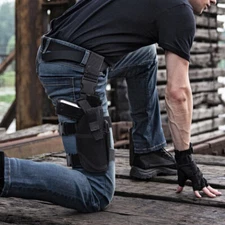 Tactical Pistol Right Hand Gun Holder Drop Leg Thigh Holster with Magazine Pouch