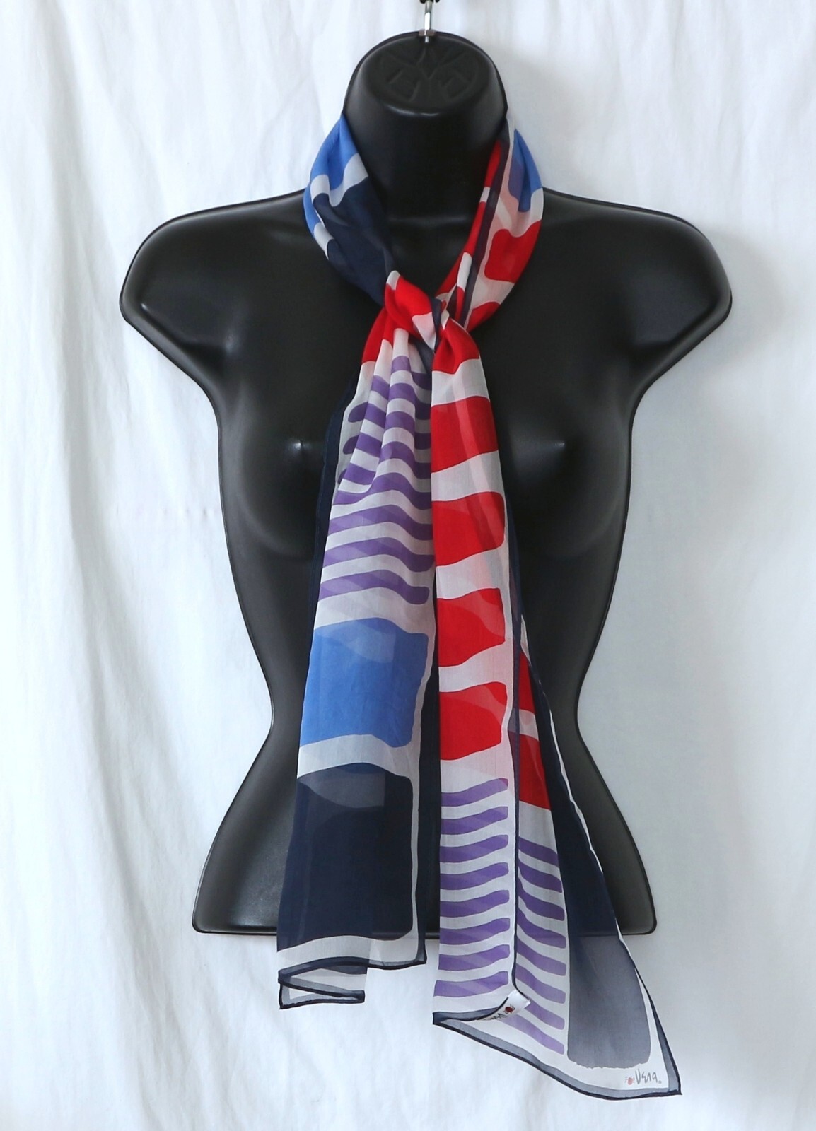 VERA NEUMANN Graphic Design Rectangular Silk Scar… - image 3