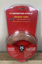 NEW Monster Cable Speaker Cable 25 Feet AV Re...