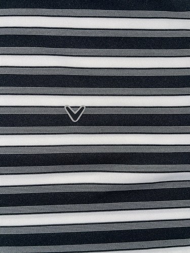 Callaway Mens 2XL Golf Polo Shirt Black White Grey Stripes - Picture 4 of 7