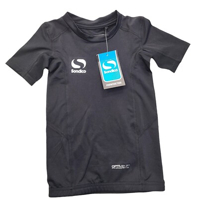 Boys Sondico Core Base Short Sleeve Shirt Size 4T Black Optivent