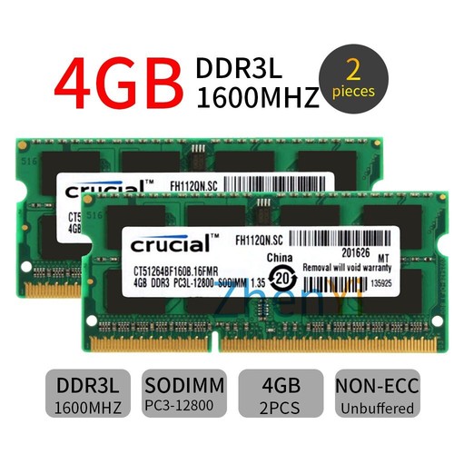 16GB 8GB 4GB RAM PC3L-12800 DDR3L-1600MHz SODIMM Memory Laptop For Crucial LOT - Picture 13 of 15