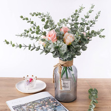 24 Pcs Artificial Eucalyptus Stem for Wedding Centerpiece Spring Farmhouse Decor