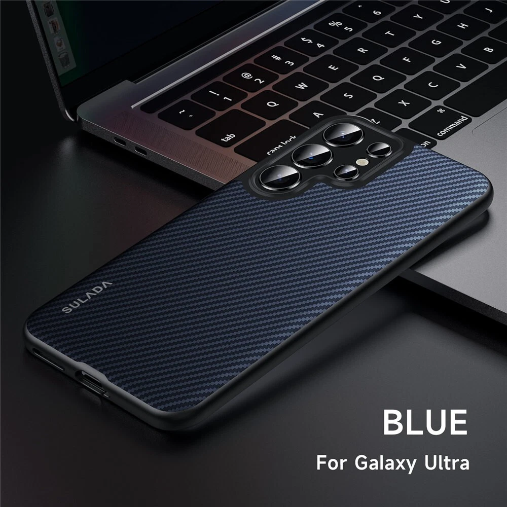 Magnetic Carbon Fiber Pattern Leather Case For Samsung S25 S25 Ultra Back Cover - Picture 4 of 27