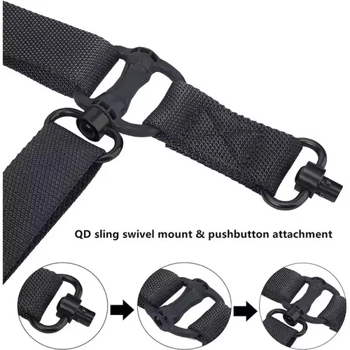 Tactical 1/2 Point Sling Swivel Adjustable Rifle Gun Sling Strap w/ MLOK Swivel - Bild 3 von 11