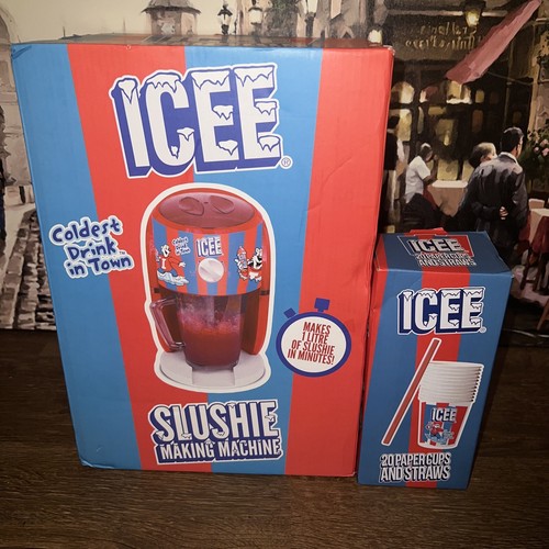 BRAND NEW ISCREAM ICEE SLUSHIE SLUSH DRINK MAKING MACHINE W/ Cups