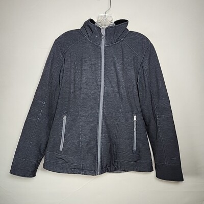 Free Country Men's Jacket Size Large 4-Way Stretch Wind Resistant Softshell Gray