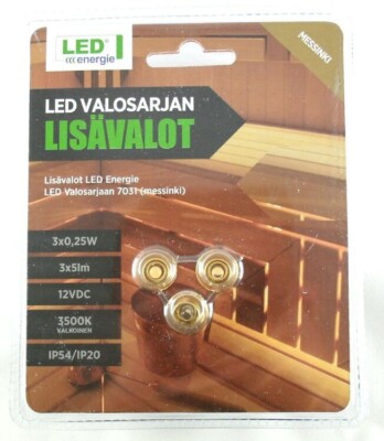 Kit D'éclairage LED De Remplacement Pour Sauna - Pack De 3 Spots / Lampes
