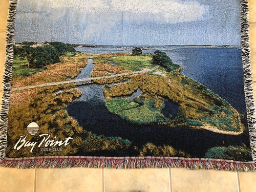 New Bay Point Golf Club Throw Blanket Souvenir Collectible Wall Hanging Bedding - Picture 4 of 6
