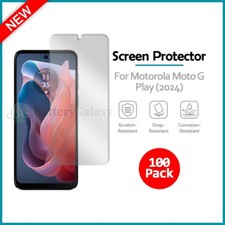 100-Pack LCD Ultra Clear HD Screen Protector for Phone Motorola Moto G Play 2024