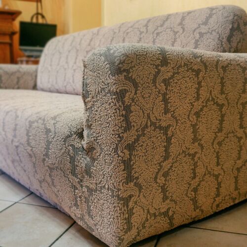 Copridivano Irge Persia Sillón 2 3 4 Lugares Elástico Salva Sofá Damasco - Imagen 2 de 9