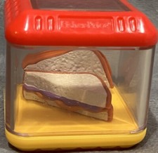 Vintage Fisher Price Peek A Boo Interactive Blocks Sensory Eating Food PB&J Sami
