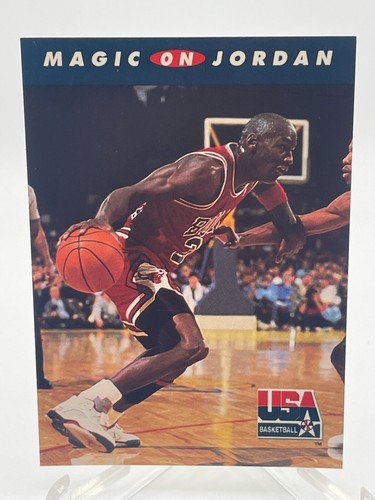 Michael Jordan Magic Johnson 1992-93 Skybox USA Basketball #105 HOF Xe1X 2