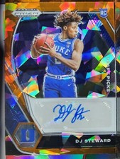 DJ Steward 2021 Prizm Draft Picks #DP-DJS Orange Cracked Ice Auto