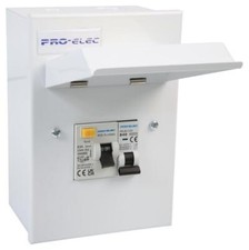 Metal Shower Consumer Unit, 3 Way, 63A RCD, 40A MCB - PELB1198