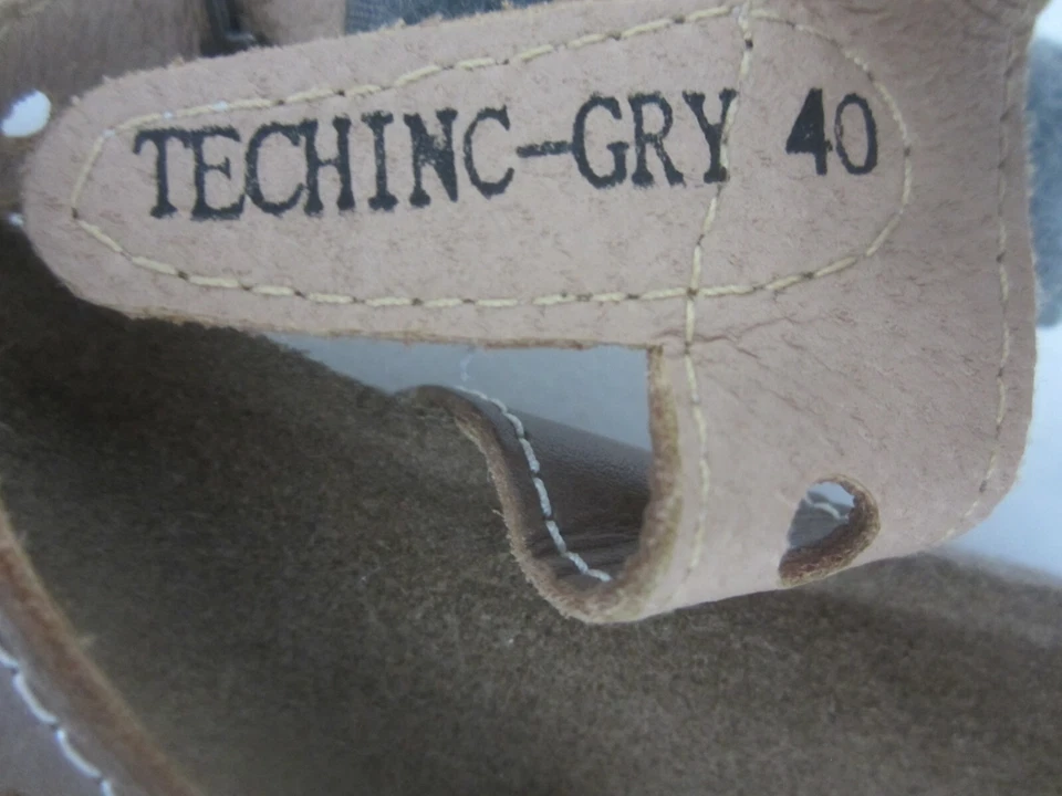 Springstep L Artiste Womens 9 Techinc Taupe Gray Leather Ankle Strap Sandals 40 - Image 4 of 4