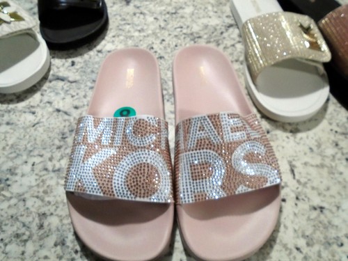 Michael Kors MK Slides Gilmore & Eva Pink Blue Gold Black White MK Pink - 第 4/48 張圖片