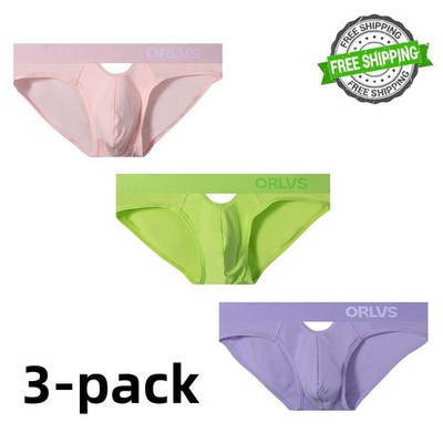 3 Pack Men's Modal Briefs Soft Breathable No Ride Up Underwear Stretch