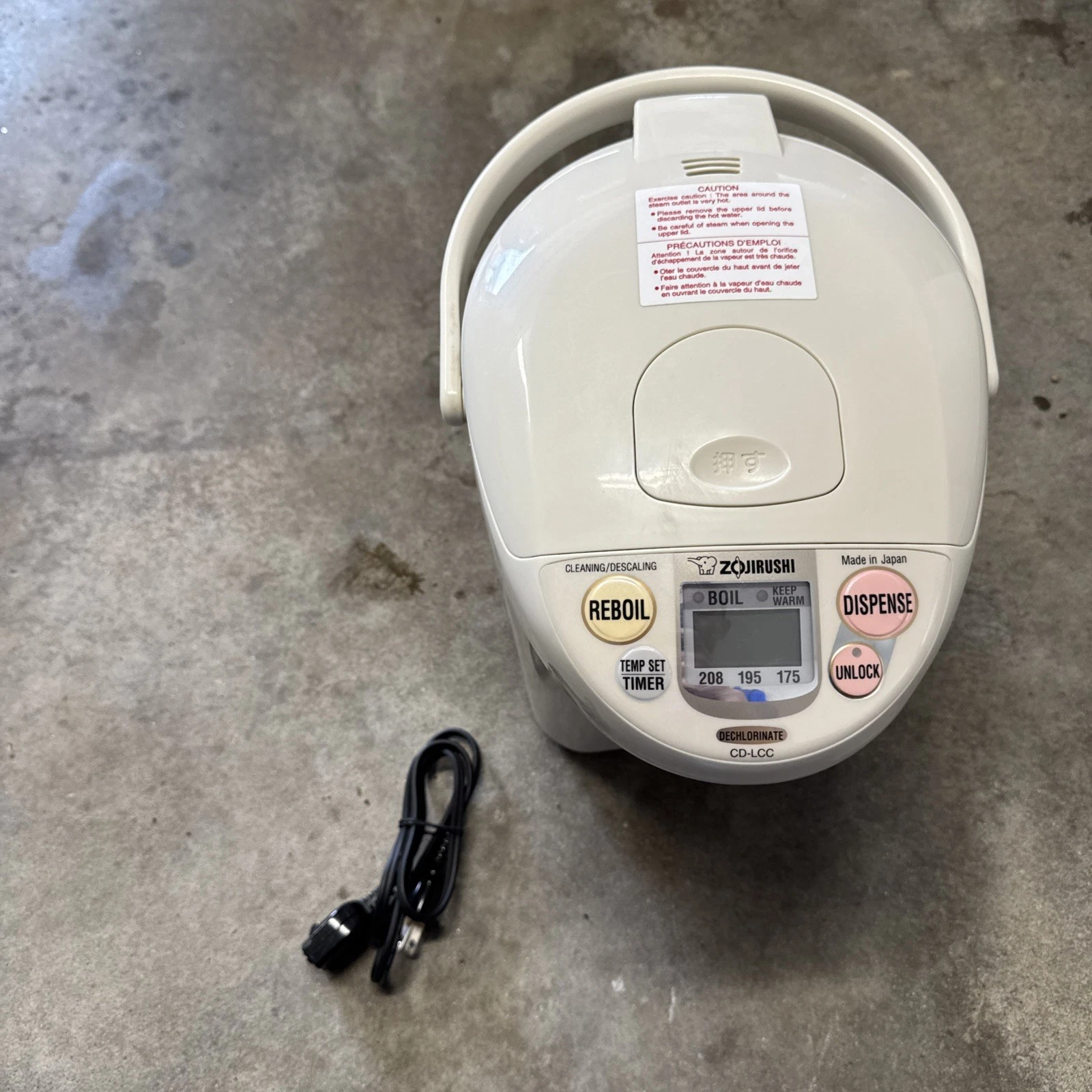 Zojirushi CD-LCC40 Micom Water Boiler & Warmer, 4 Liter Boiler Works Japan