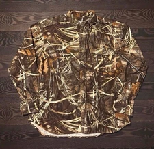 Y2K Camo Mossy Oak RealTree 10x Button Up Shirt Hunting Size Large