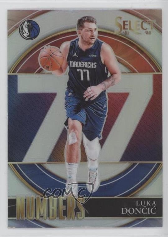 2021-22 Panini Select Select Numbers Silver Prizm Luka Doncic #7 17md