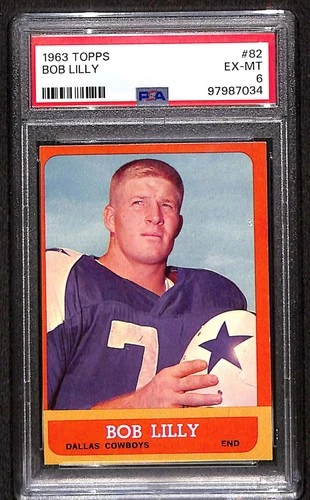 1963 Topps #82 Bob Lilly HOF SP RC PSA 6 EXMT C98525