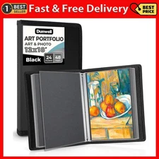 Dunwell 12X18 Art Portfolio Binder With Mounting Paper (Blac