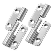 2x 1.5" Stainless Steel Left Lift-Off Hinges Silver Quick Release Door Cabinet