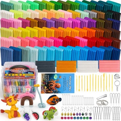 88 Colors Polymer Clay, DIY Modeling Clay Starter kit for Kids, Oven Baked Mo...
