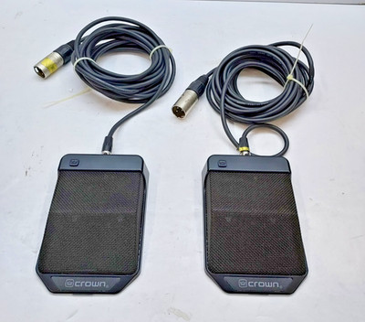 Crown PCC170 Surface Mount Supercardioid Boundary Mic. Lot of 2