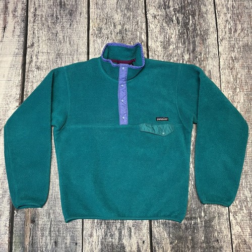 Vtg 1990 Patagonia Synchilla Snap T Neck Fleece Made In USA 25530 Size S Unisex
