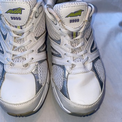 Avia 9999 Womens 9  White Silver Avi-Motion Arch rocker Flex Plus Walking Shoes